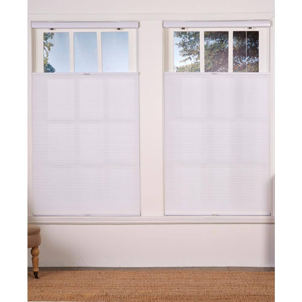 White 1in. Cordless Light Filter Top Down Bottom Up Cellular Shade - 65in. W x 64in. S32617
