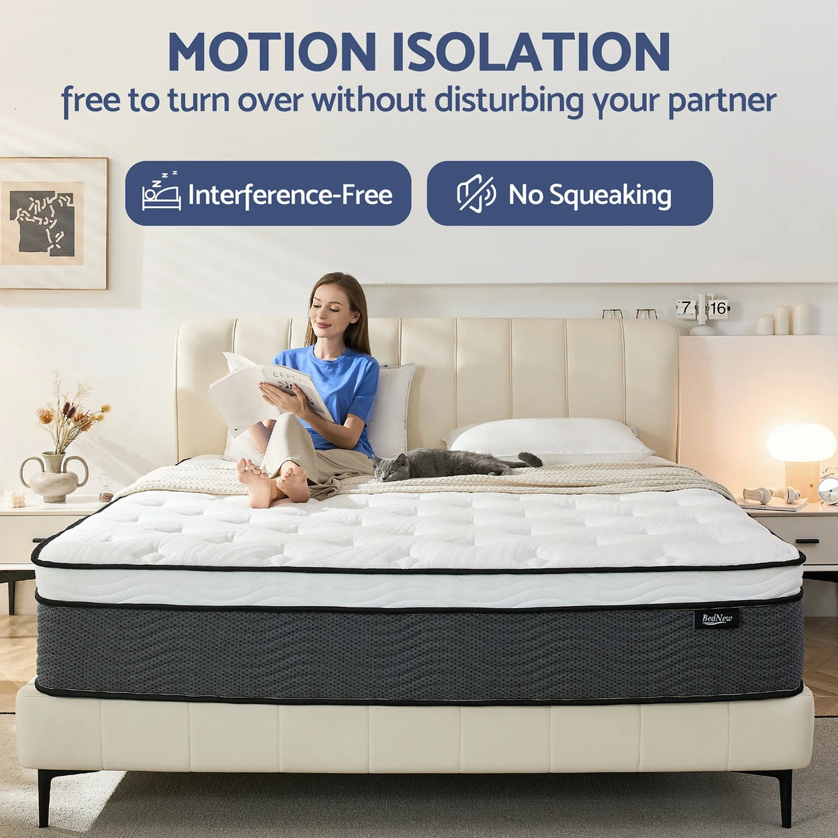 Queen 14 inch Hybrid Gel Memory Foam Mattress L143