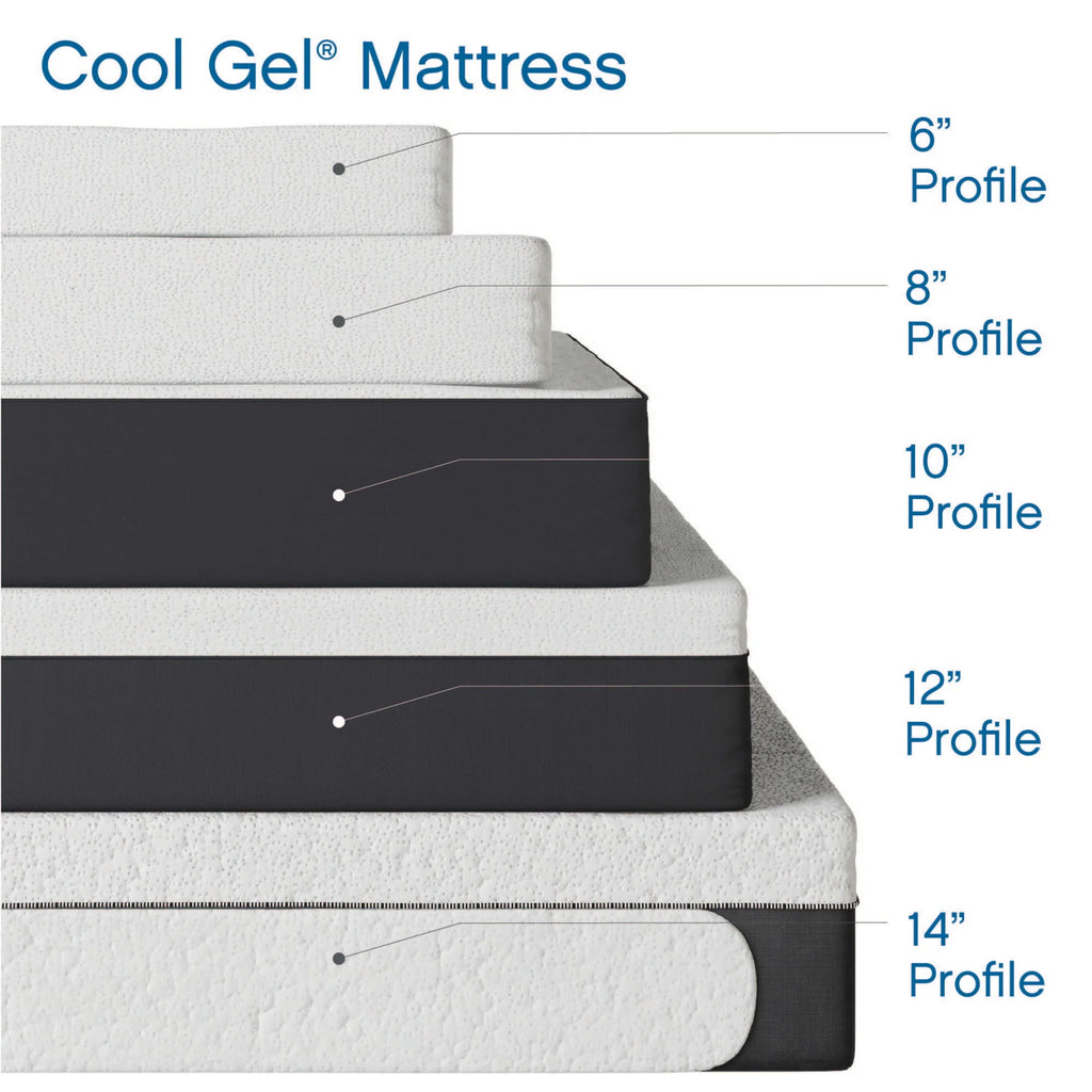Queen Gel Memory Foam Mattress with 2 Pillows B1152