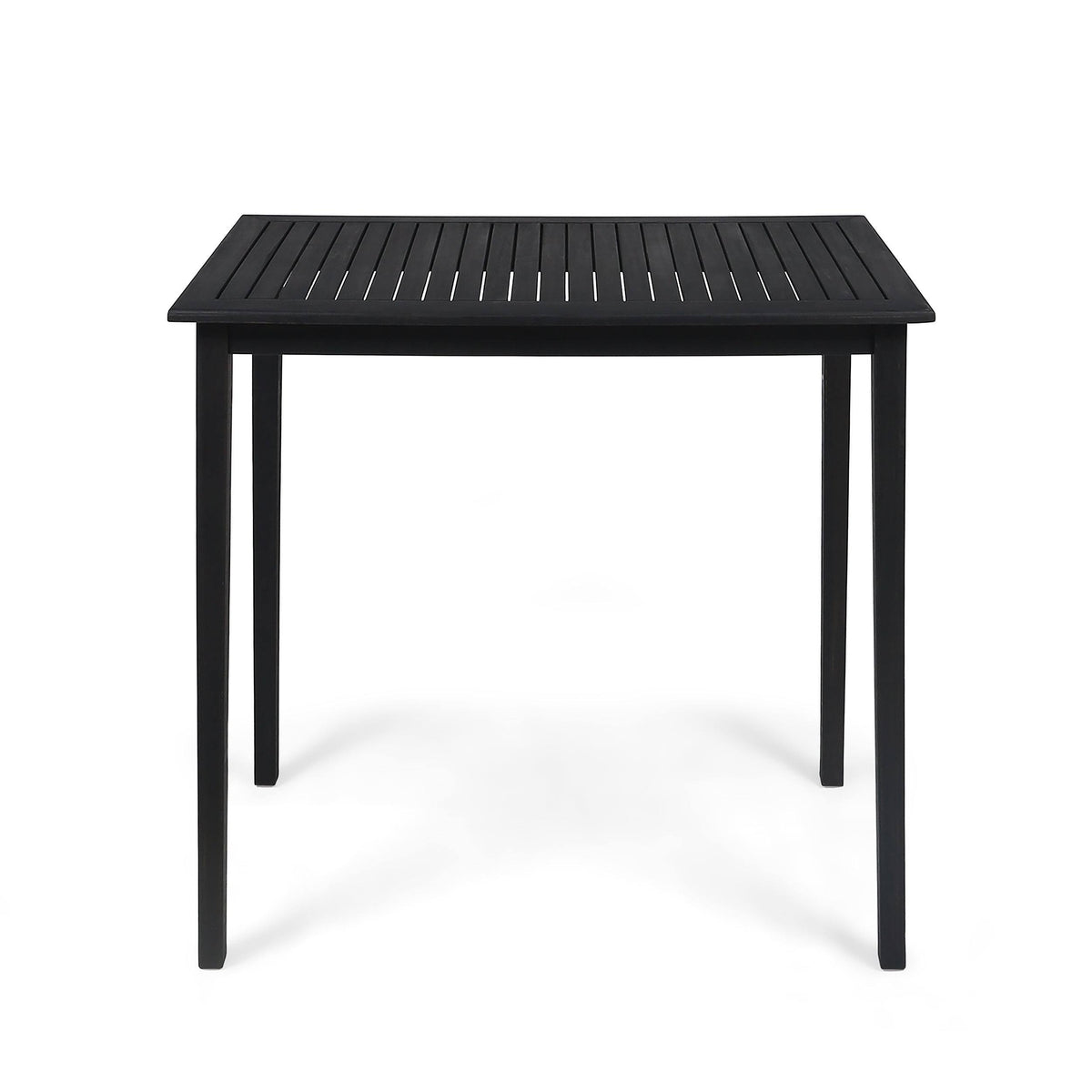 Acacia Wood Rectangle Bar Table Dark Gray E750