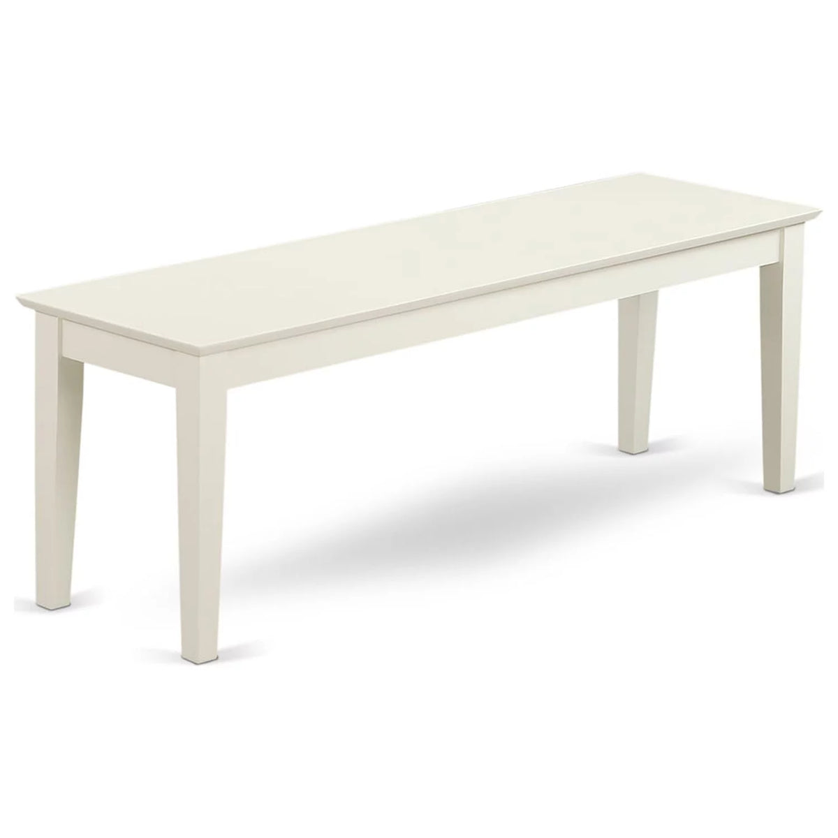 6 Piece White Wood Dining Table Set with Bench H619