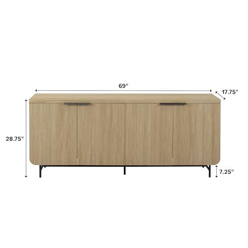 Black 4-Door Sideboard R482