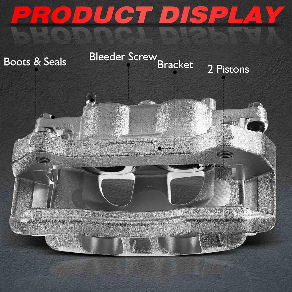 Set of 2 Front Brake Caliper Replacement for Ford F-150 2012-2016 Y70040