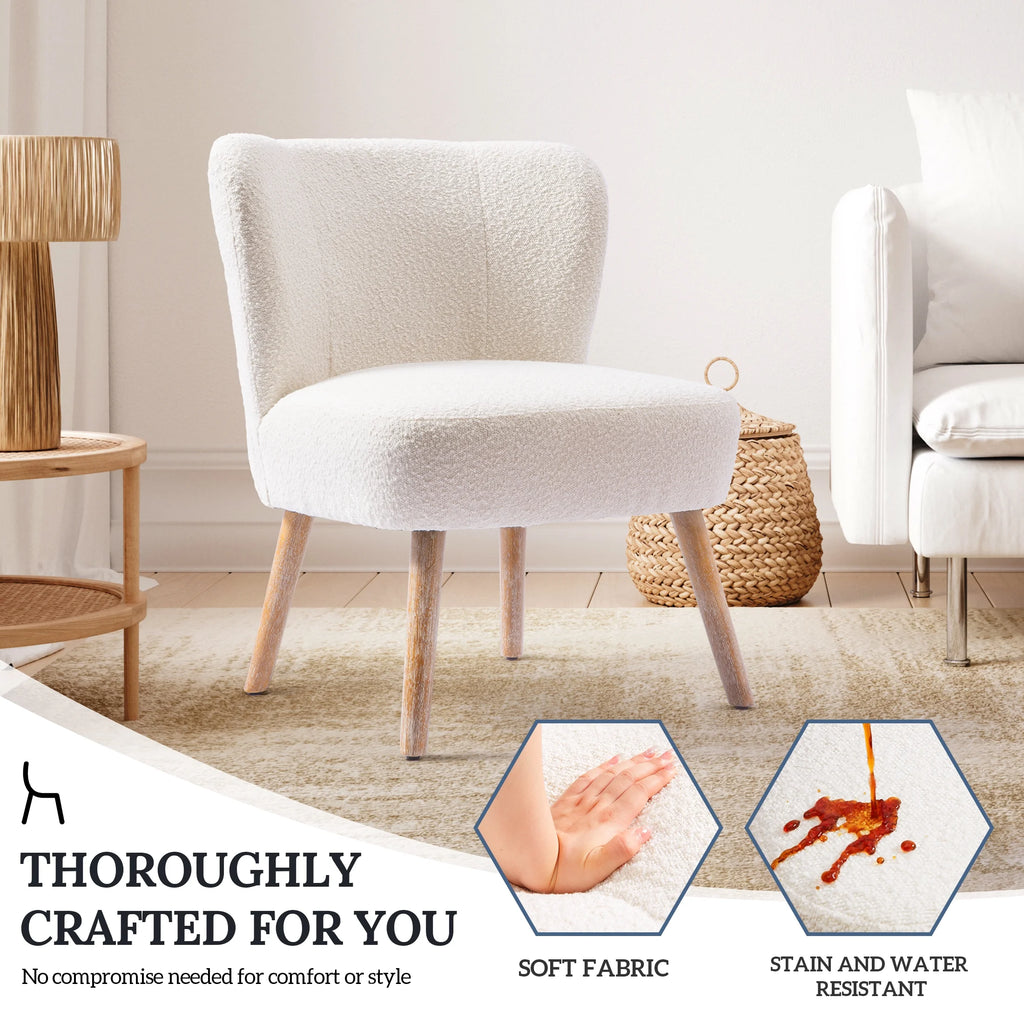 Black Boucle Accent Chair X44717