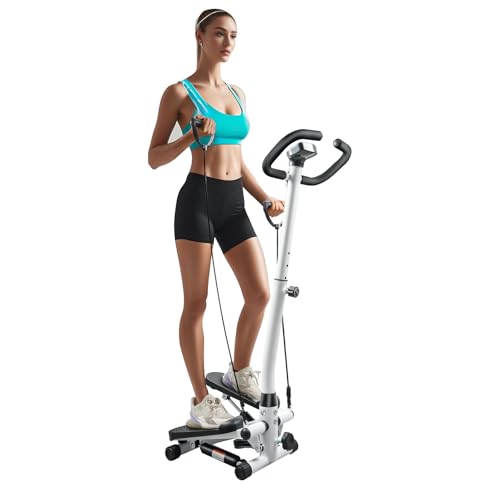 Stepper Machine with Resistance Bands, 300LBS MAX Weight Capacity, Adjustable Height J814052