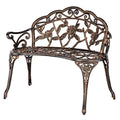 Bronze Metal Rose Bench for 2 Person Seat T189019