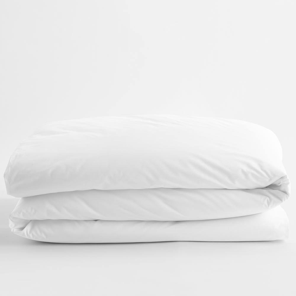 Organic White Cotton Percale Full Duvet Cover H7417