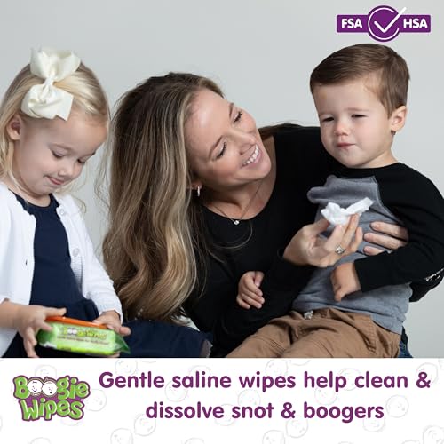 Saline Nose Wipes for Baby & Kids Unscented 30 Count Pack of 3 F26194