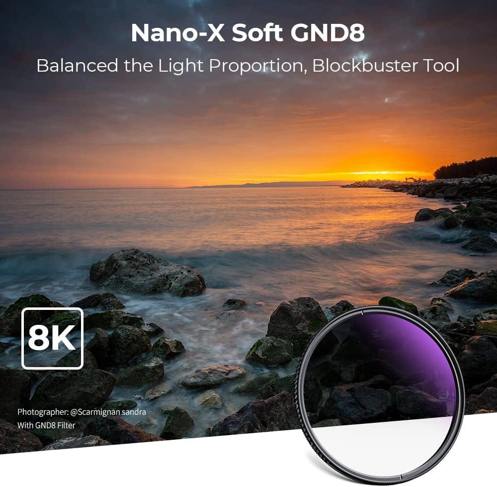 67mm 3 Stop Soft Graduated Neutral Density Lens Filter Pack of 2 B292