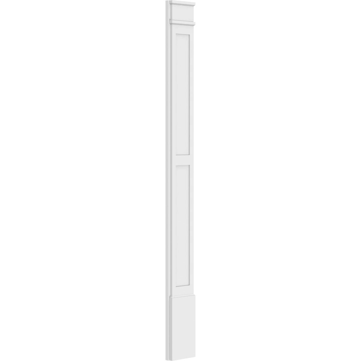 Two Equal Flat Panel PVC Pilaster with Standard Capital & Base (Pair) T6985