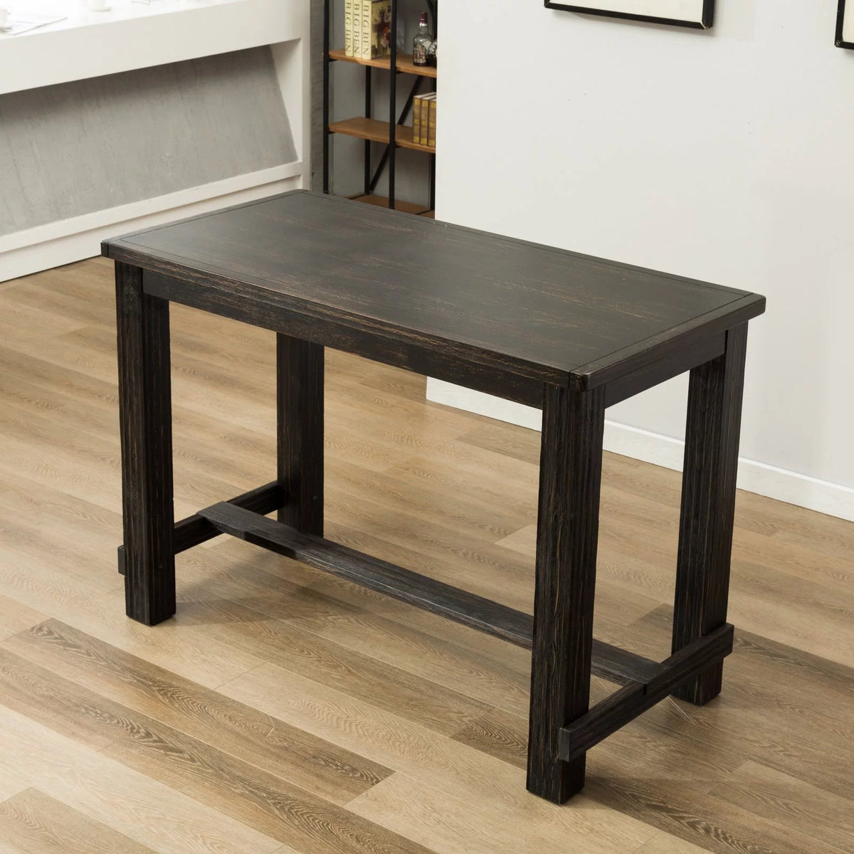 64 in. Rectangular Wooden Bar Height Table S753