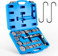 23pc Pneumatic Brake Caliper Compression Tool with 22 Disc Adapters and 2 Caliper Hangers O7837