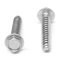#4-20 x 1/2 Slotted Hex Washer Head Thread Rolling Screw Zinc Plated F8038