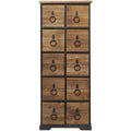 Rustic Wood Chest with Black Handles G452