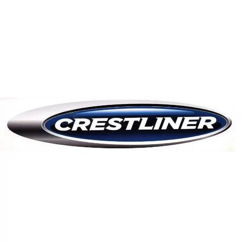 11 x 2 3/8 Inch Blue White Gray Boat Emblem Decal B45866