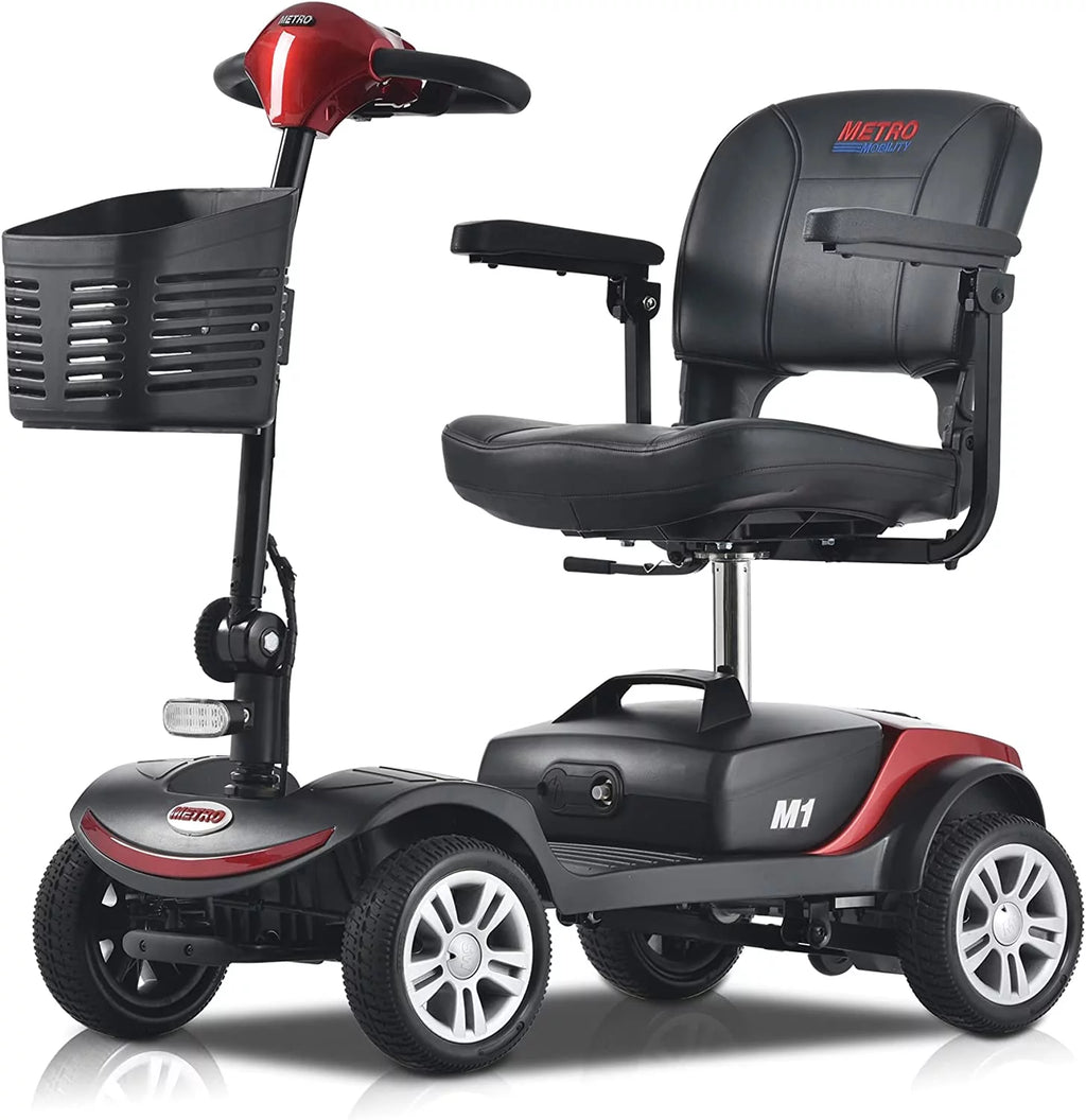 Folding 4 Wheel Scooter Red O445641