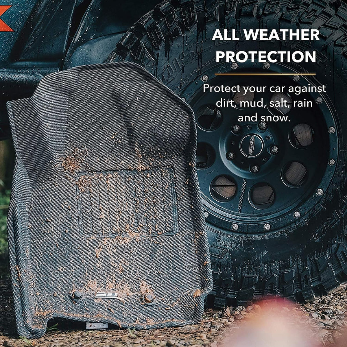 All-Weather Floor Mats Custom Fit Car Mats Floor Liners Black J948885