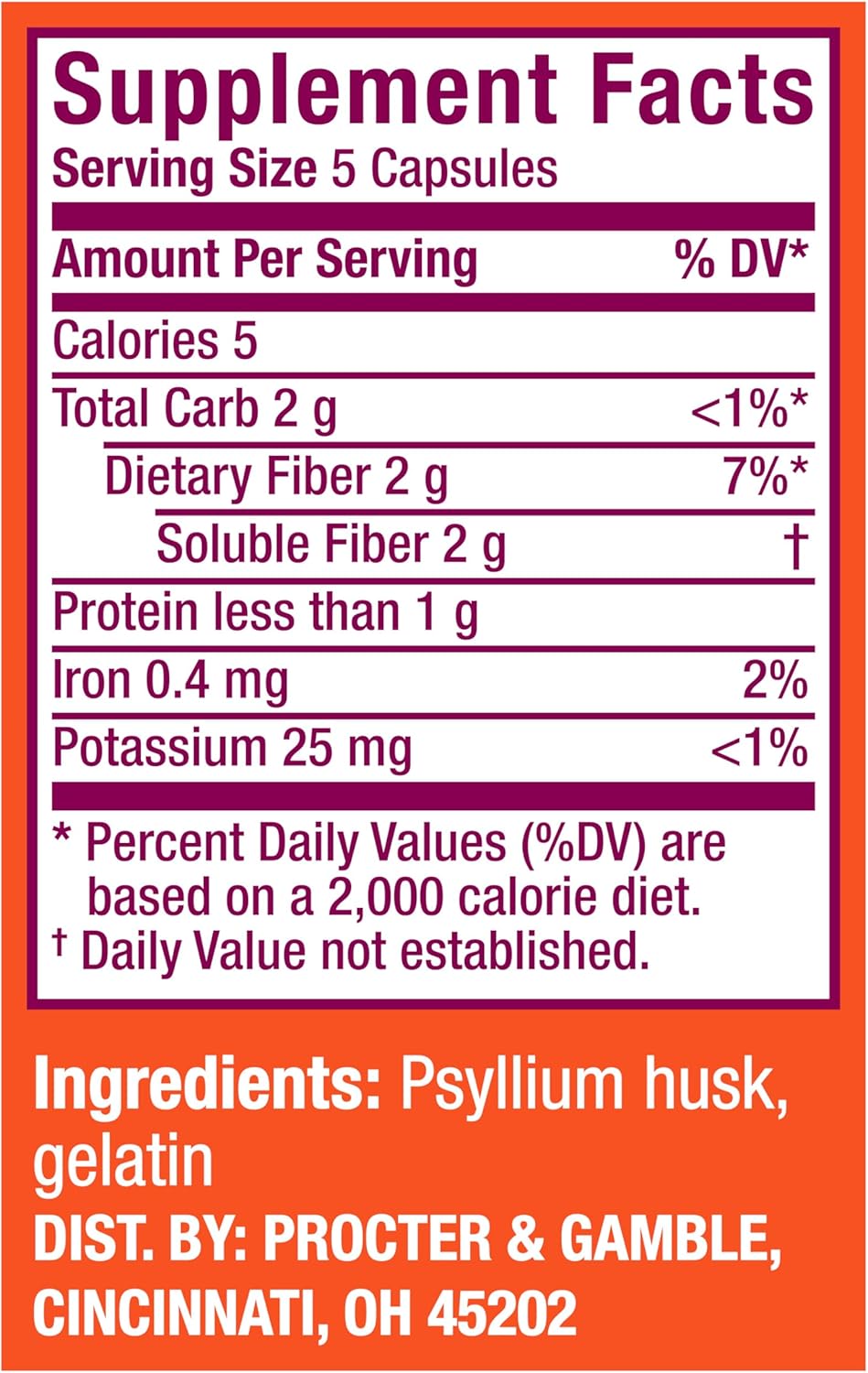 300ct Psyllium Husk Fiber Capsules R726917