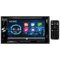 6.2" Double DIN Receiver with Bluetooth & Detachable Faceplate with Padded Carry Case I186099