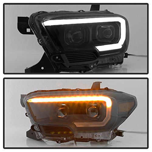 Black Smoked LED Sequential Headlamps Q454539