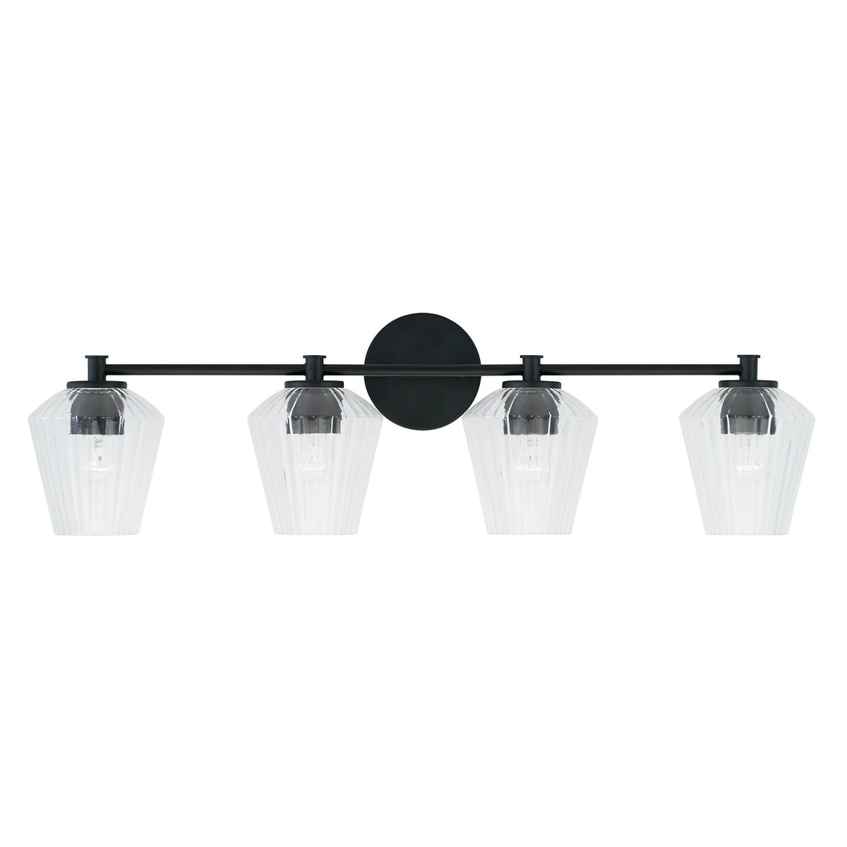 Matte Black 4 Light Bath Vanity S106174
