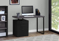 48L Taupe Reclaimed Wood Look Computer Desk with File Cabinet Y7743