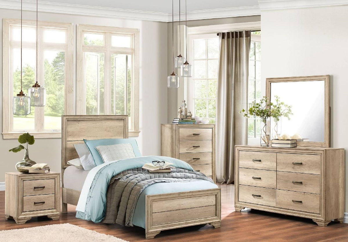 Rustic Twin Panel Bed P179