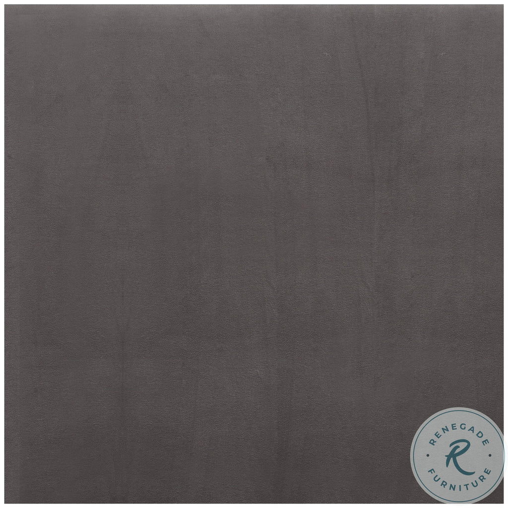 King Modern Channel Bed in Flannel Gray Velvet N855844