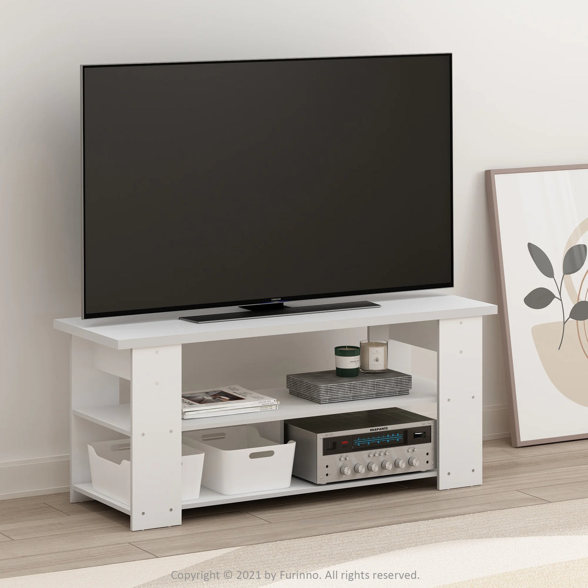 White TV Stand Up To 55-Inch Z652835