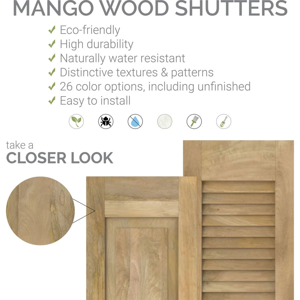 Unfinished Wood Board-n-Batten Shutters R835012