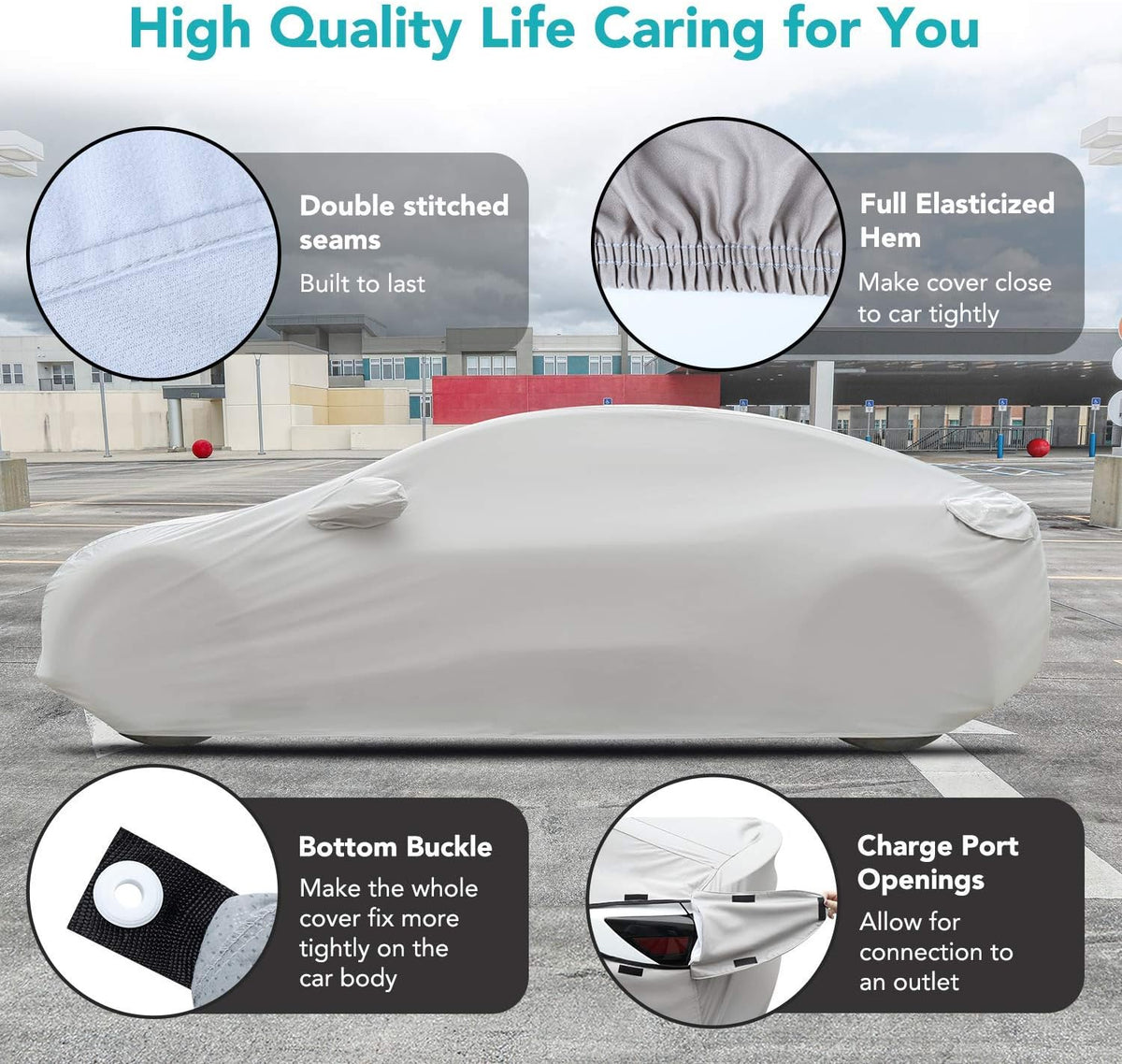 Outdoor Car Cover with Storage Bag W641