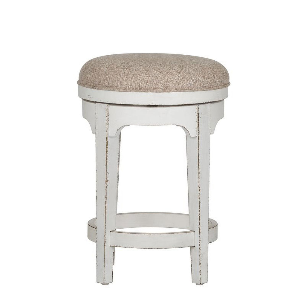 Antique White Console Swivel Stool Set N295