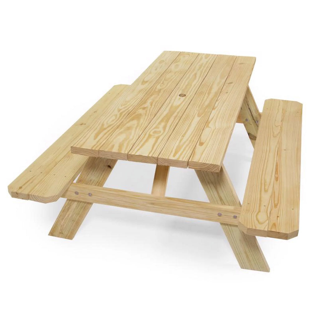 Wood Brown 72 in. Rectangle Picnic Table F112605