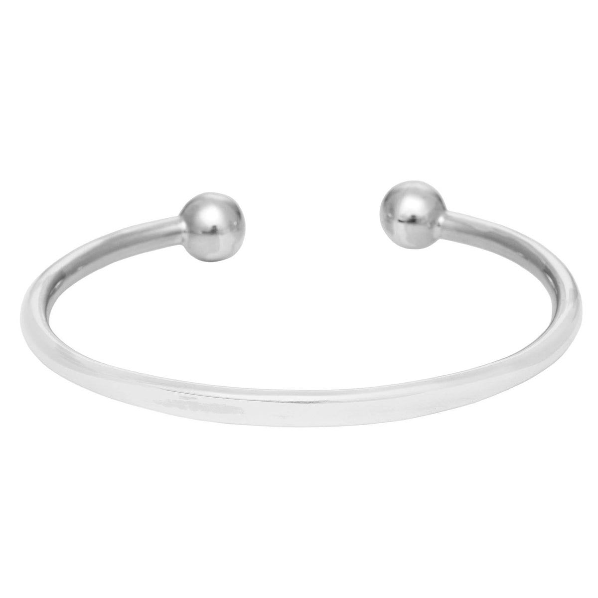 Silver Adjustable Bangle Bracelet X78317