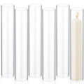 6 Pieces Clear Glass Hurricane Candle Holder (3 x 10 Inch) S84417