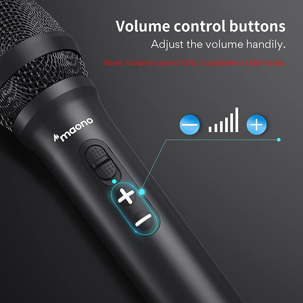 USB/XLR Dynamic Instrument Microphone with Volume Control, Shock Mount and Pop Filter L7226
