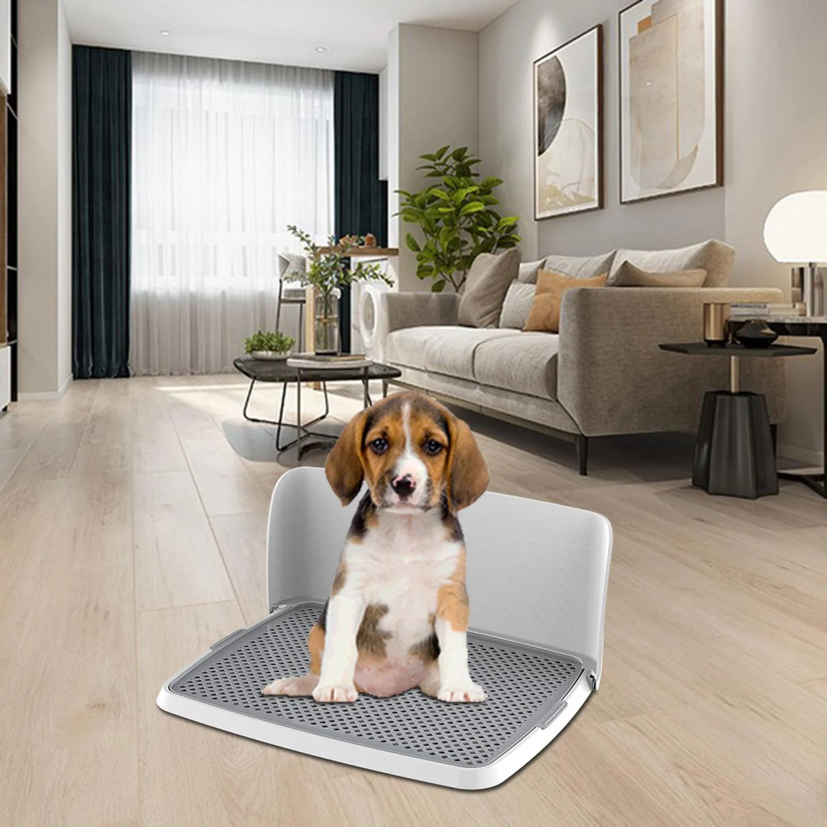 Dog Toilet Tray with Removable Pee Pad Holder 63cmx29cmx48cm L7896