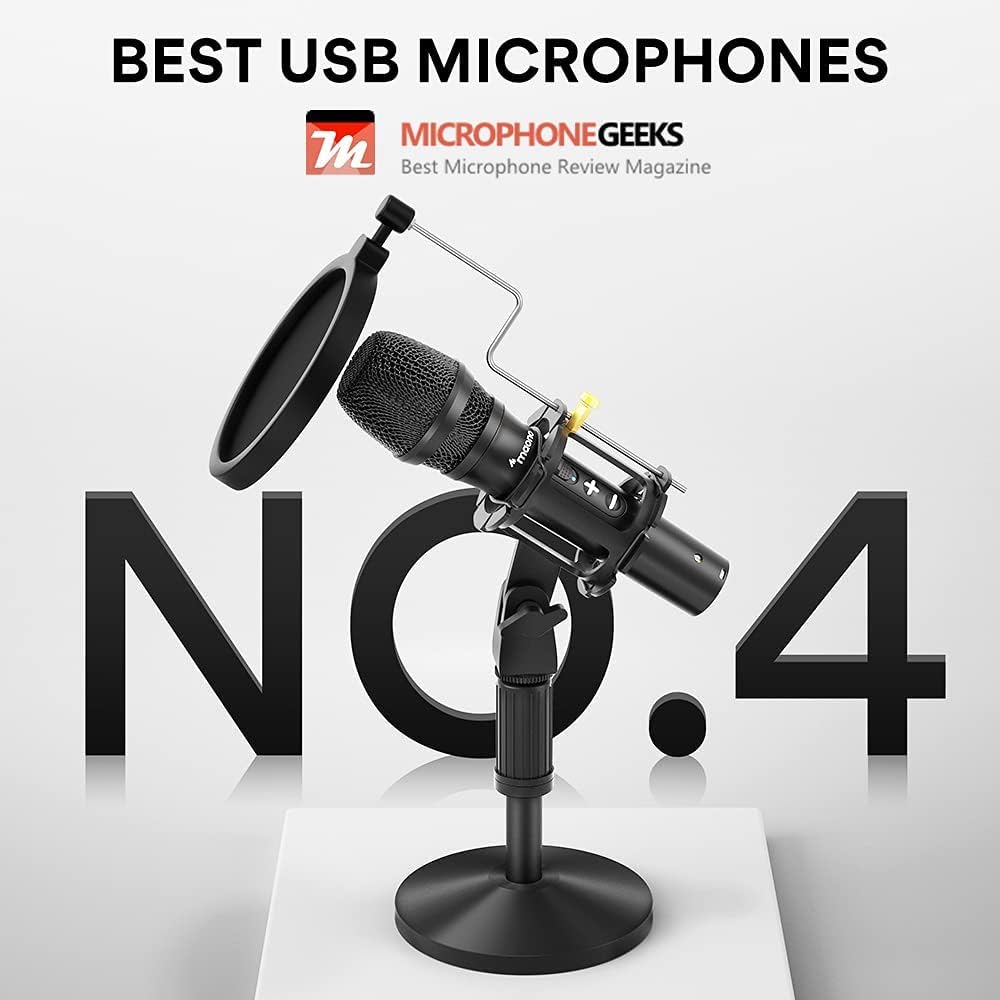 USB/XLR Dynamic Instrument Microphone with Volume Control, Shock Mount and Pop Filter L7226