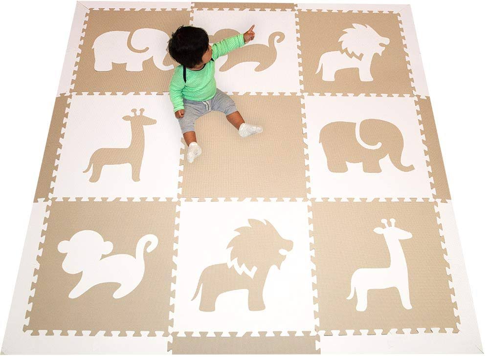Foam Children&s Playmat Safari Animals Theme Tiles E442052