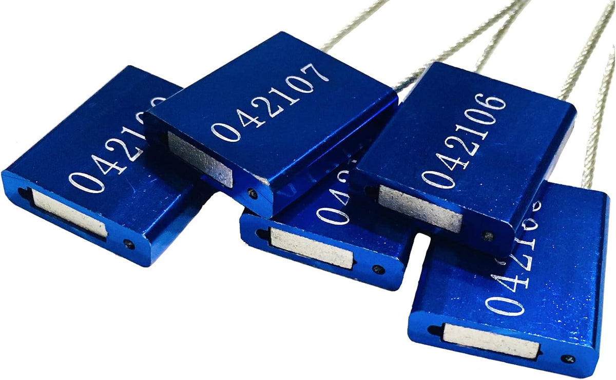 120 pcs Blue Metal Wire Seals Self Locking Cargo Seals G763534