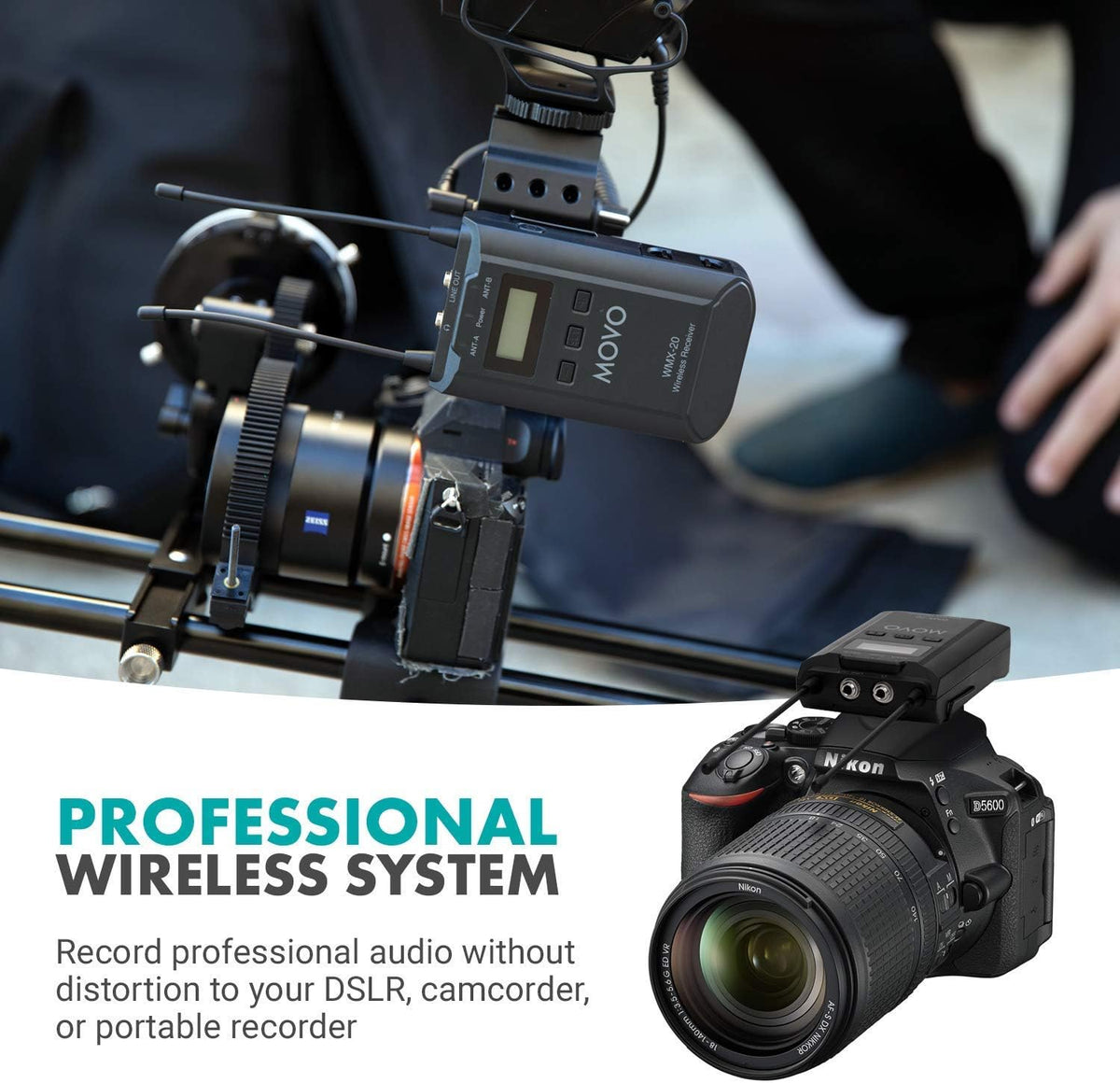 48-Channel UHF Wireless Lavalier Microphone System with 1 Receiver, 2 Transmitters, and 2 Lapel Microphones C1032