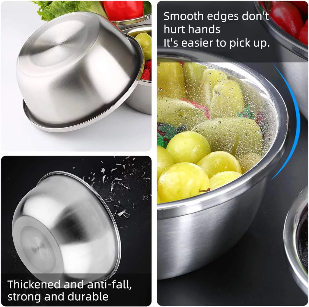 304 Stainless Steel Mixing Bowls Set of 5 P68732