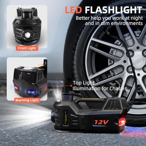 Electric Car Jack 5 Ton 12V Portable Hydraulic Jack with Led Light V73329