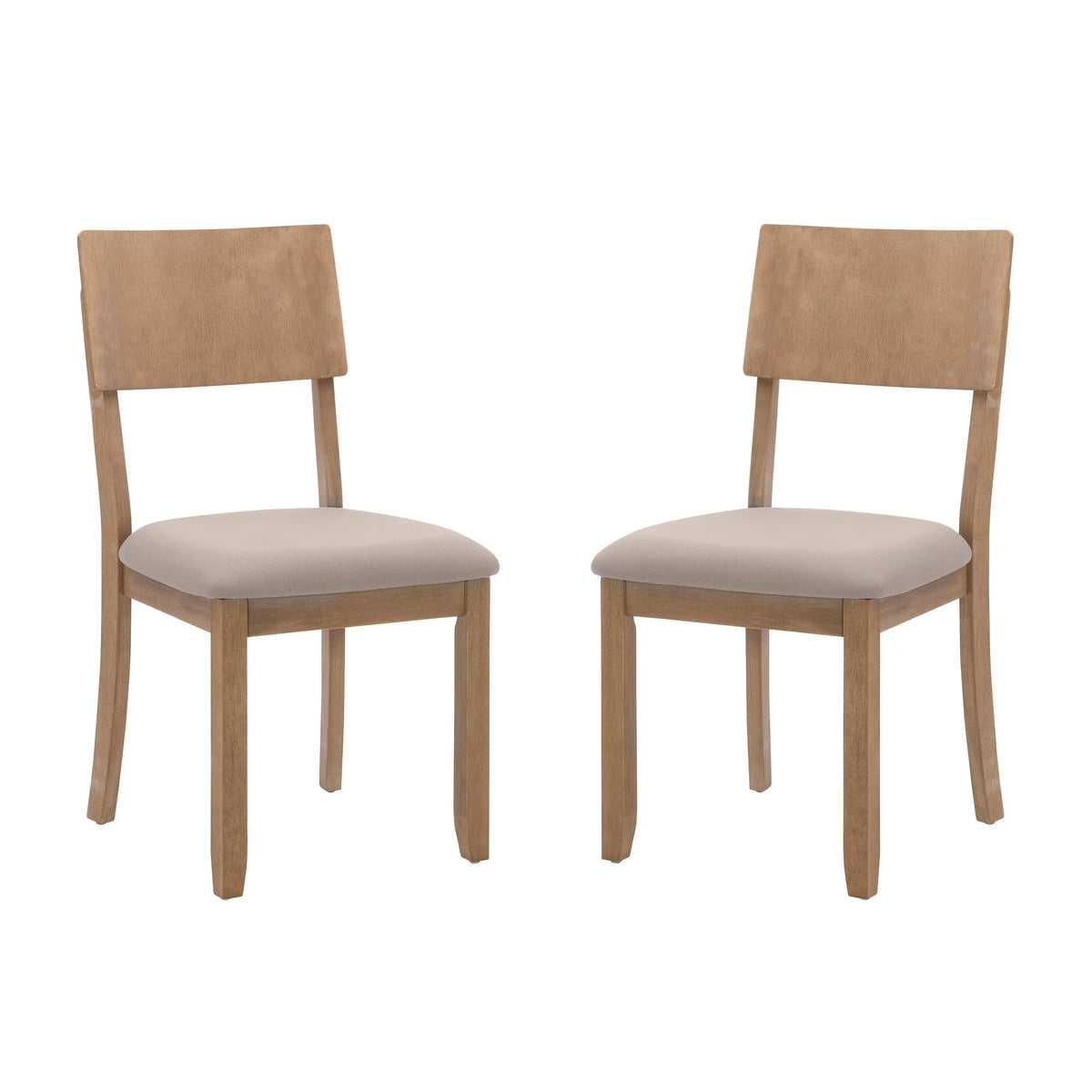 Gray Wash Upholstered Dining Chair Set of 2 D968