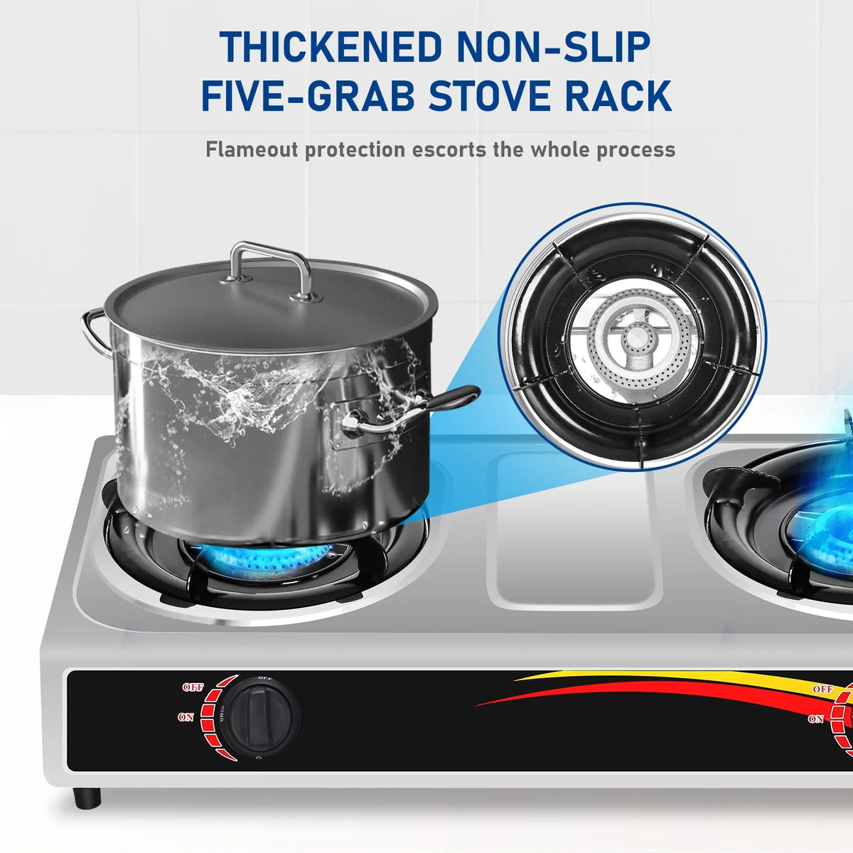 Portable Propane Double Burner Camping Stove K3304