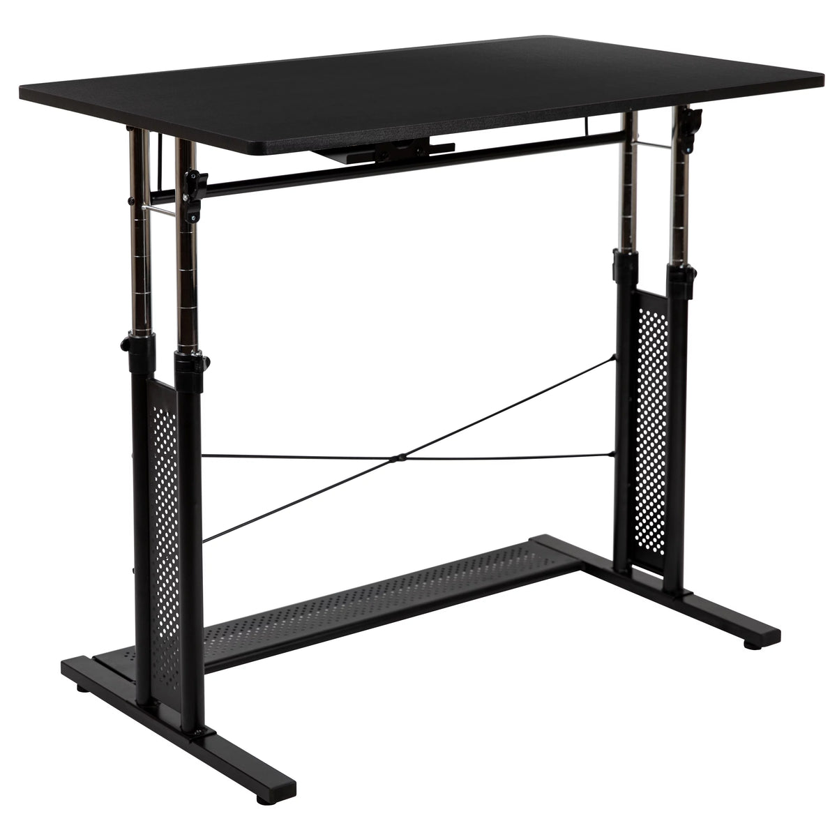 Adjustable Computer Desk, Ergonomic Mesh Office Chair and Mobile Filing Cabinet E485470