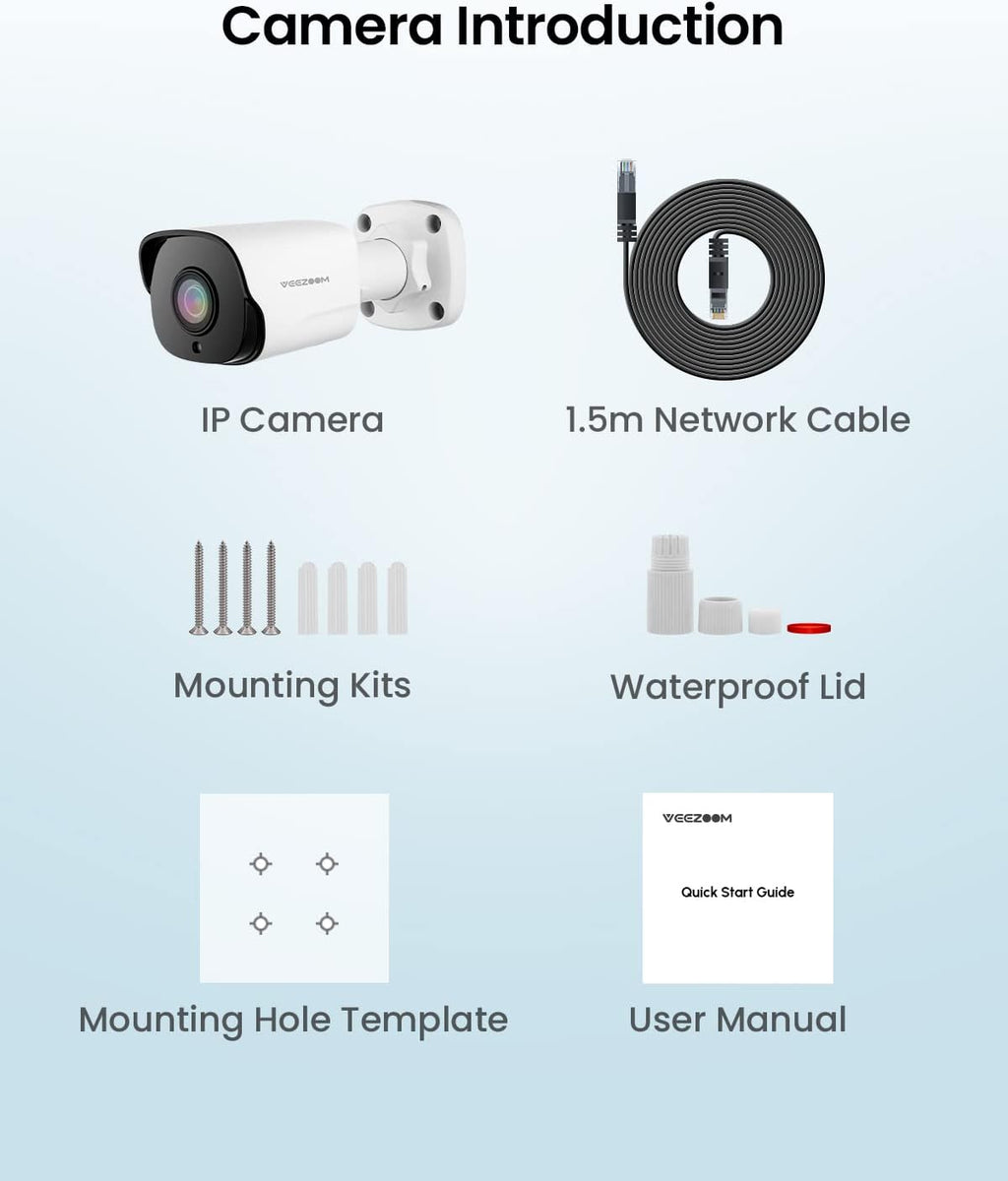 5MP PoE IP Security Camera with 100ft IR Night Vision L17139