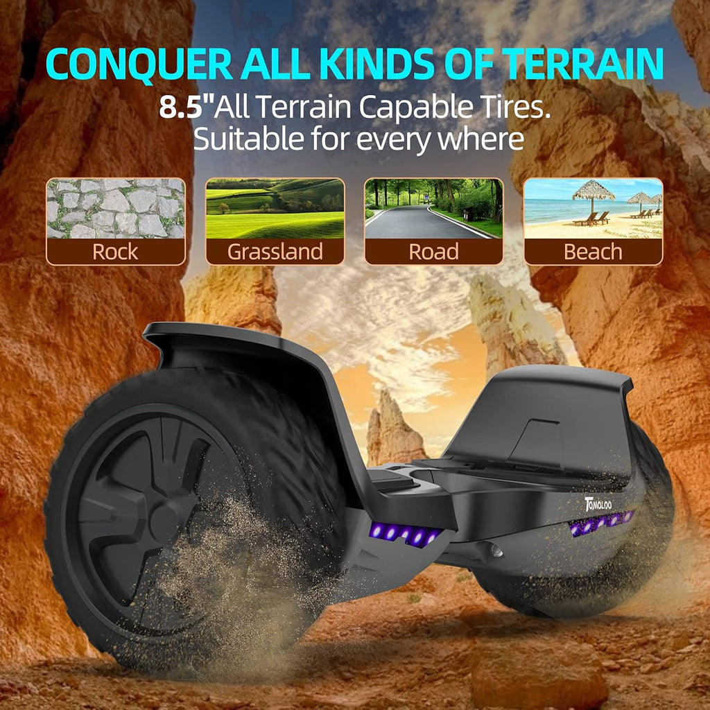 Offroad All Terrain 8.5 Two-Wheel Self Balancing Hoverboard with Bluetooth Speakers and Lights Z428727