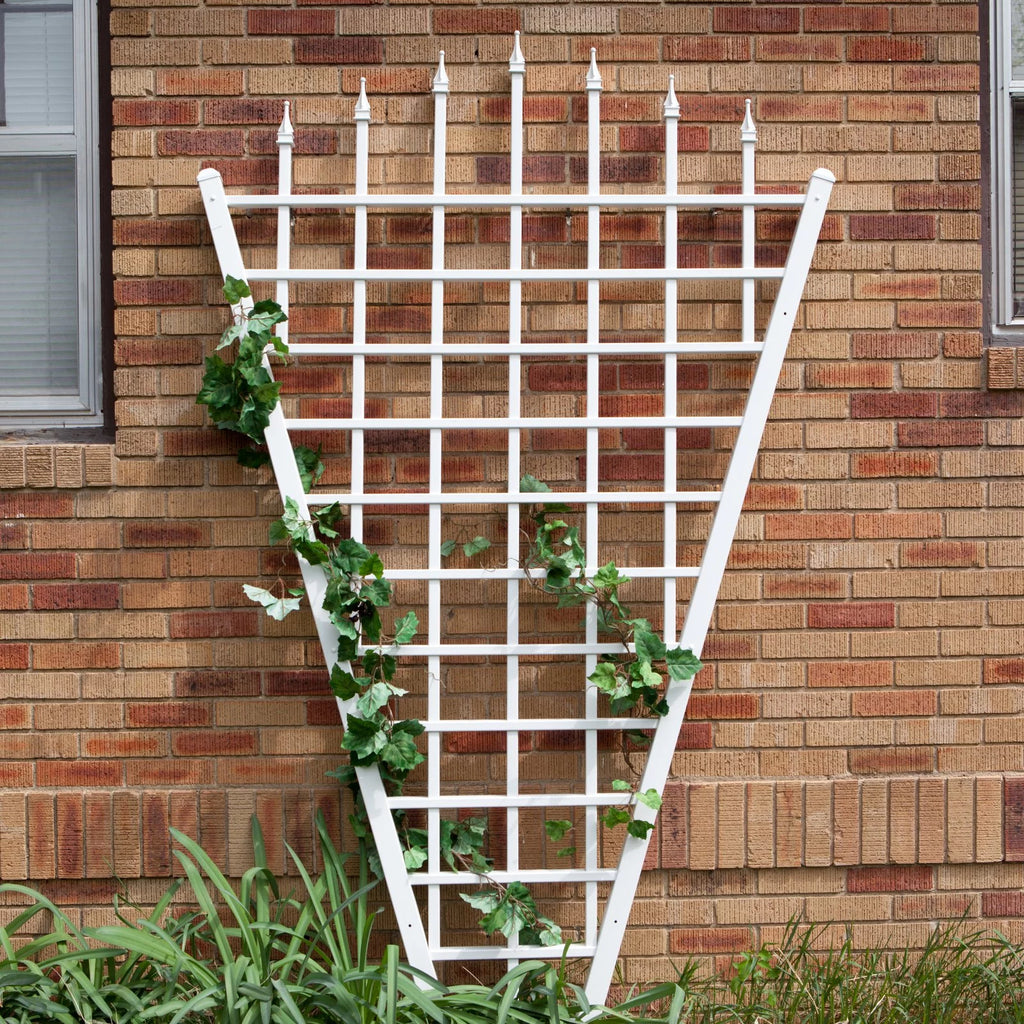 White Vinyl Fan Trellis N713897
