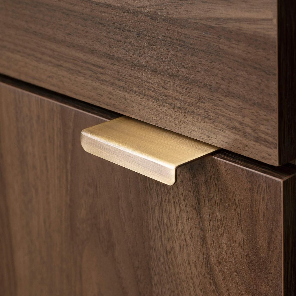 Natural Walnut Buffet with Faux Carrara Marble R387794